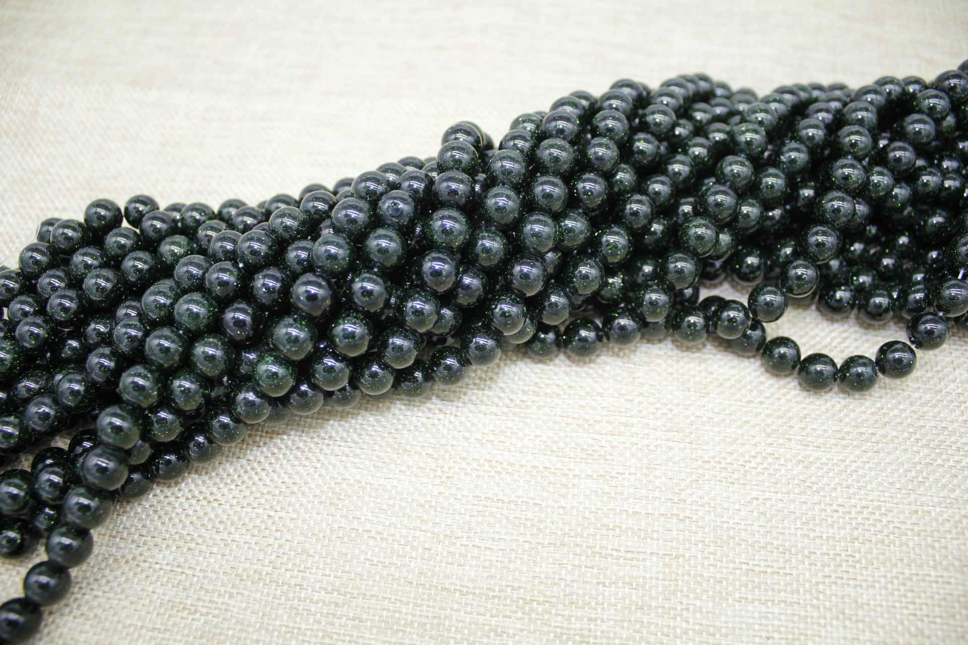 金鹏程 合成绿沙石散珠圆珠半成品 diy饰品配件批发 厂家直销