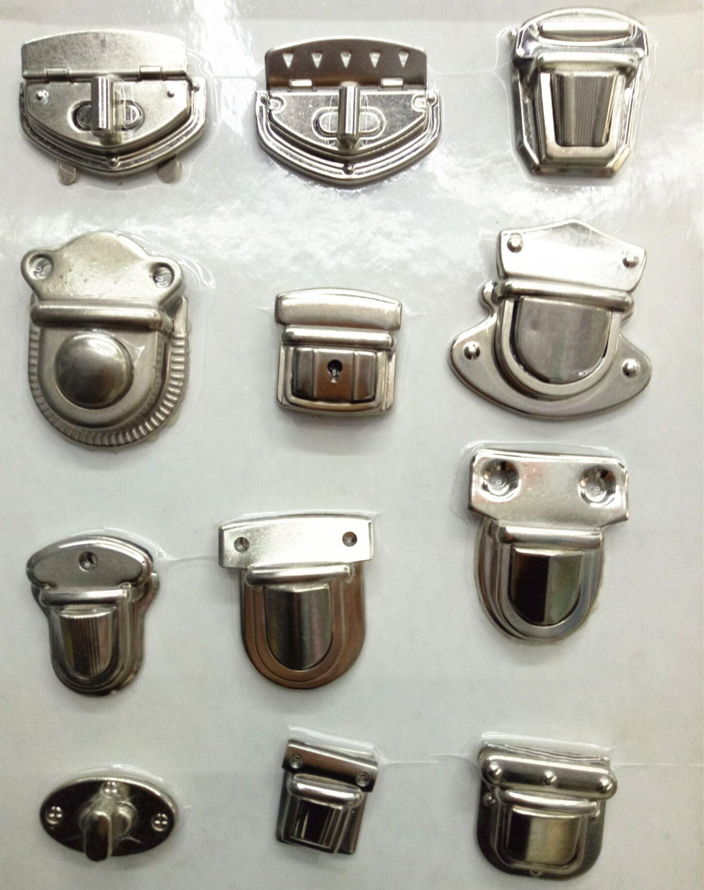 现货供应各种箱包四方锁扣 插锁包包平板扣 金色平板扣