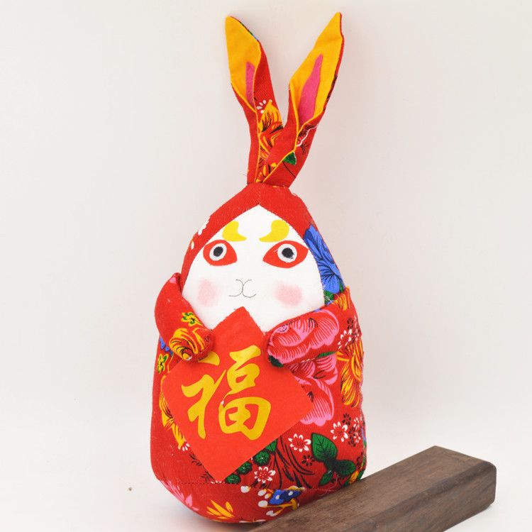 老北京兔爷儿 民间特色手工布艺礼品 中秋公仔旅游景点纪念玩偶