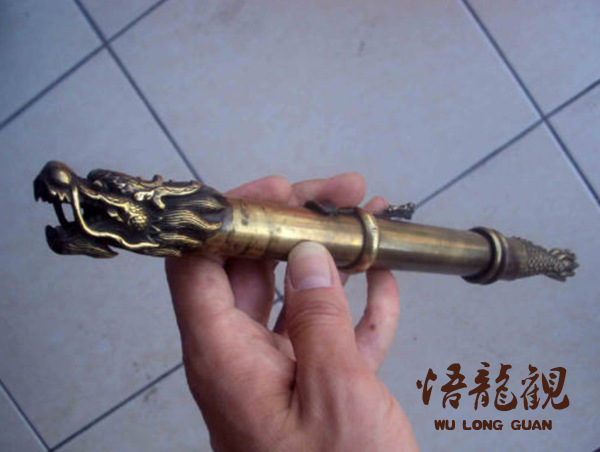 古玩杂项老兵器冷兵器袖箭精美龙形镖枪长27厘米未开刃