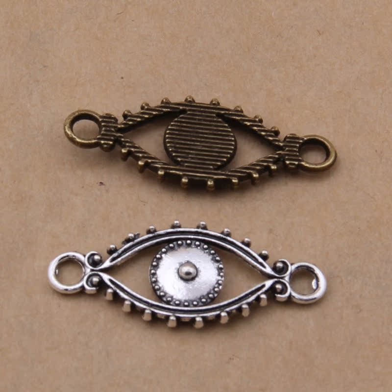 雅亿五金饰品配件 古铜镂空眼睛吊坠 厂家批发(150个/包)7578