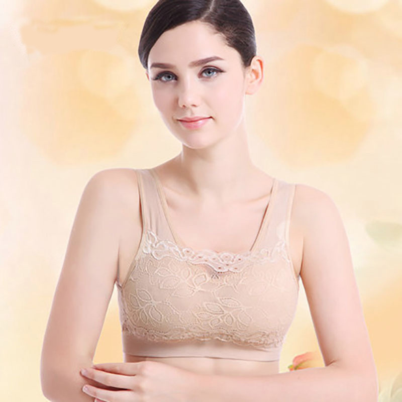 外贸新款抹胸蕾丝运动文胸 胸垫防走光聚拢无痕裹胸无钢圈内衣