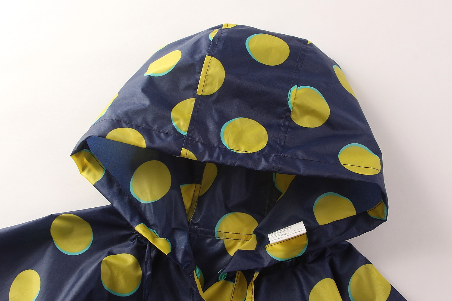 kiu同款日韩时尚男女儿童雨衣轻薄斗篷式可爱宝宝 雨披圆点波点