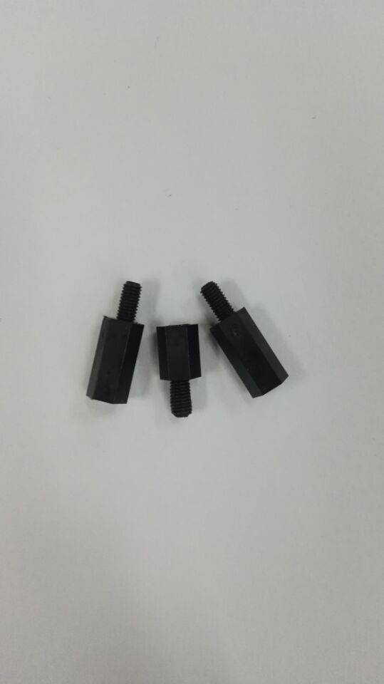 黑色 m3 尼龙内外螺纹隔离柱 塑料六角隔离柱 单头六角柱 支撑柱