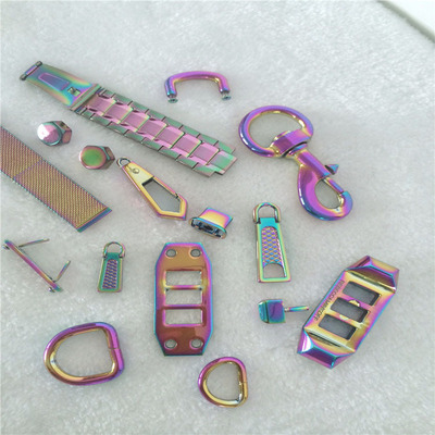 锌合金扣子真空电镀七彩色 pvd电镀彩色 五金电镀加工厂镀彩色