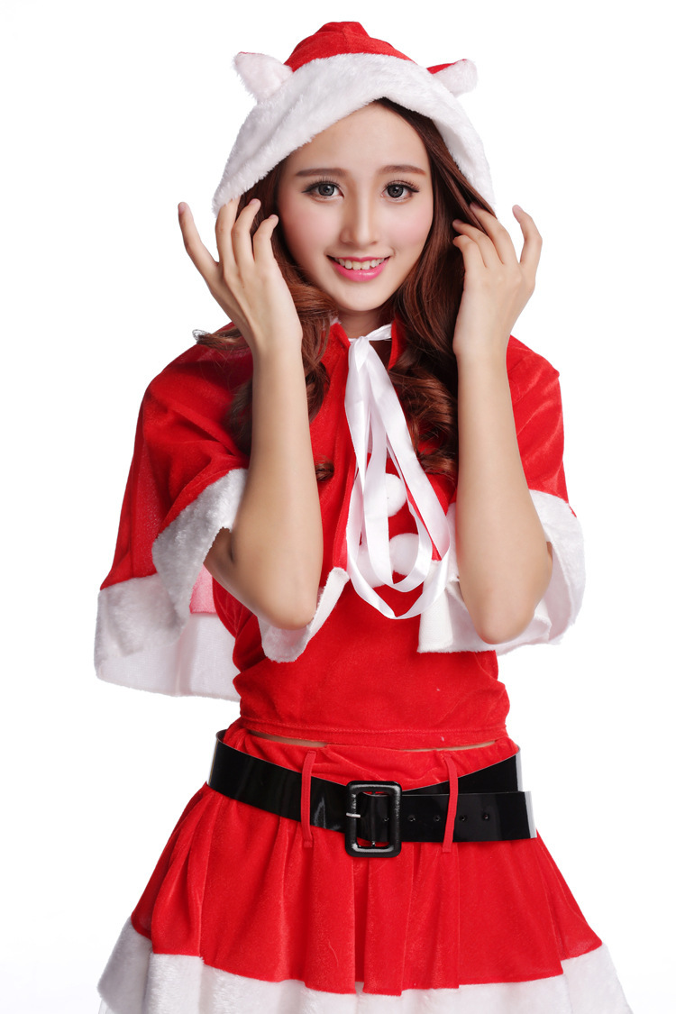 厂家批发圣诞装成人女圣诞服红色外贸大码外贸货源015