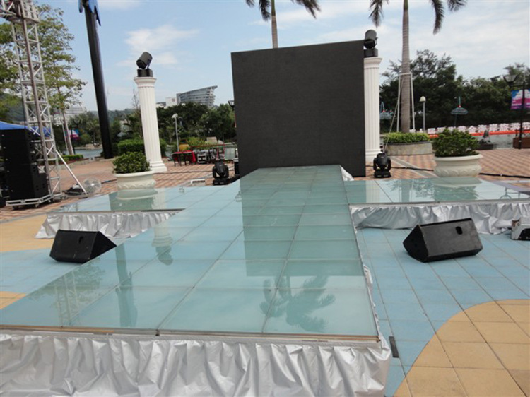 走秀舞台 高档拼装水晶舞台 铝合金玻璃舞台 婚庆舞台 t台架桁架