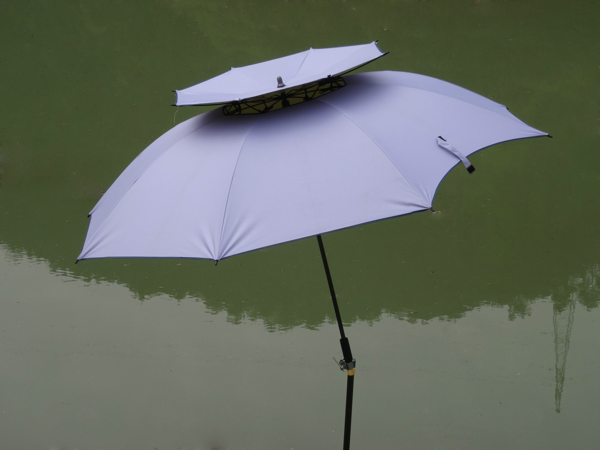 8字转向双层钓鱼伞高档垂钓用品防太阳防紫外线防嗮遮阳户外渔具