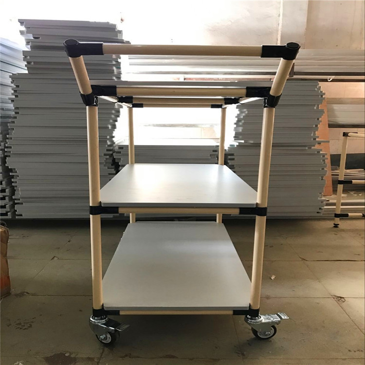 厂家直销米黄色精益管周转车3层线棒转运车