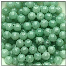 翡翠b货豆绿色圆珠子 DIY翡翠满绿散珠饰品配件厂家直销