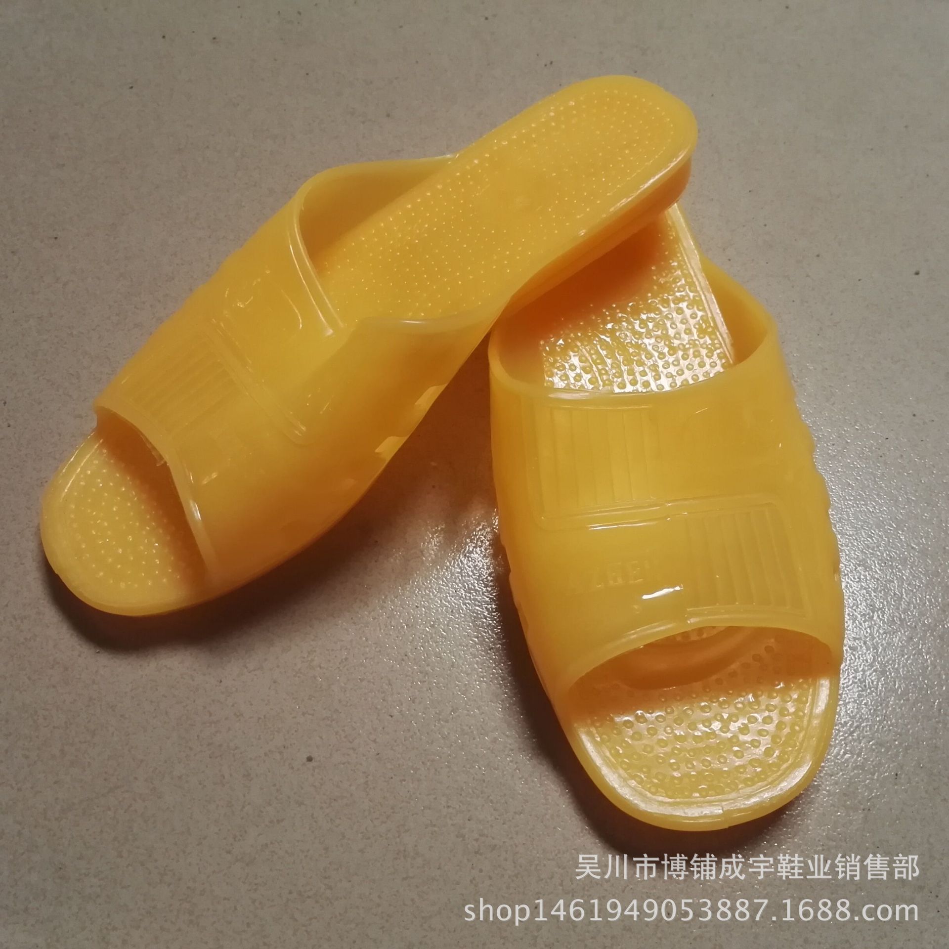特价厂家供应牛筋拖鞋 四季商店居家经典黄胶防滑柔软拖凉鞋