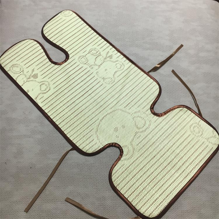 5点式婴儿推车席子凉席 童车亚麻草席 伞车凉垫藤席 餐椅凉席批发