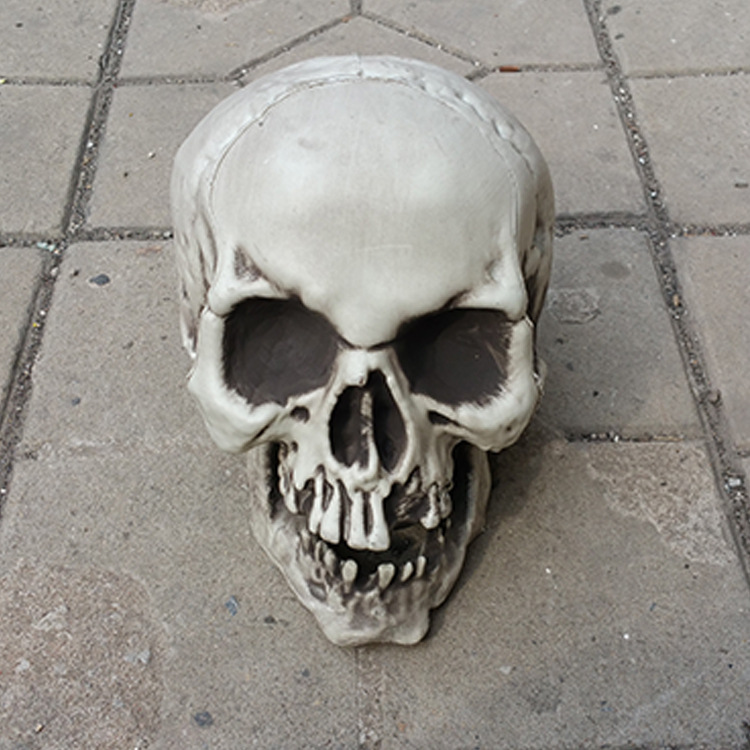 真人成人头大小万圣节骷髅烂头骨 鬼屋密室酒吧恐怖吓人道具