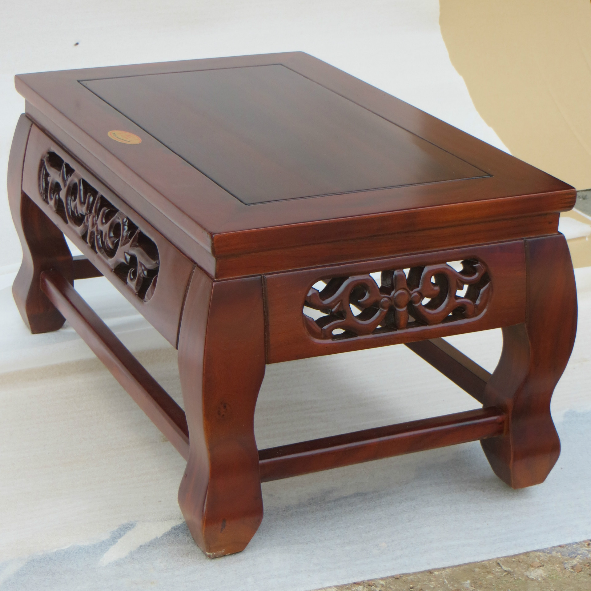 老榆木仿古实木炕桌炕几 - 红木家具批发交易网