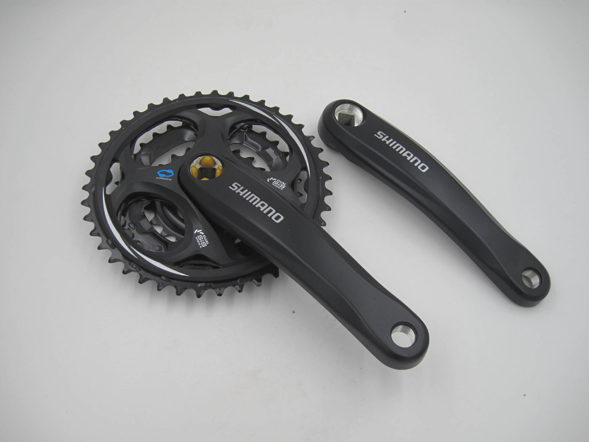 禧玛诺牙盘m311山地车曲柄方孔铝合金牙