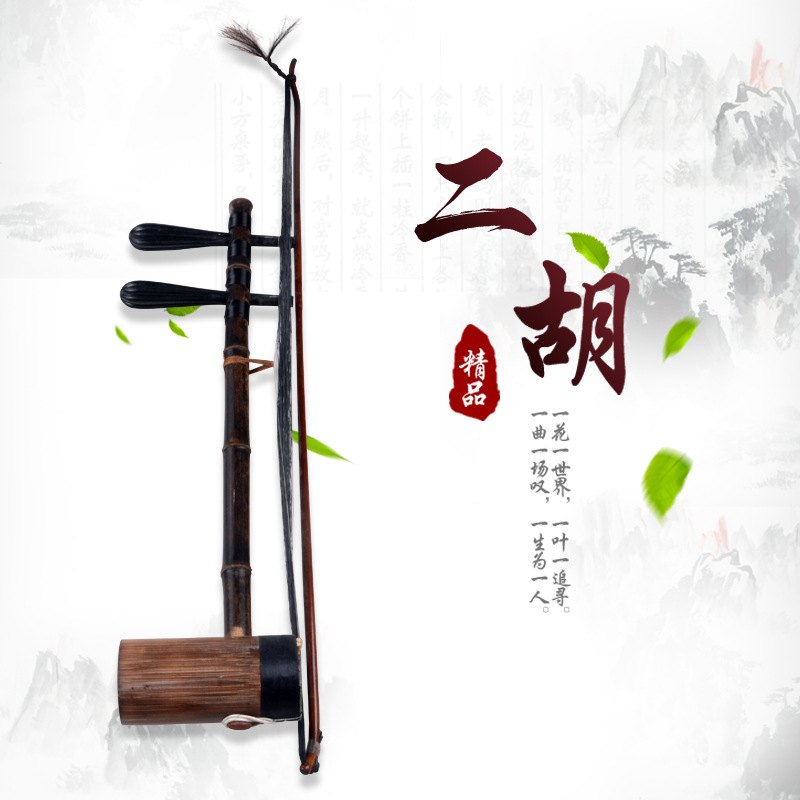 京胡乐器 紫竹担子专业琴轴京胡 京剧表演初学者民族乐器