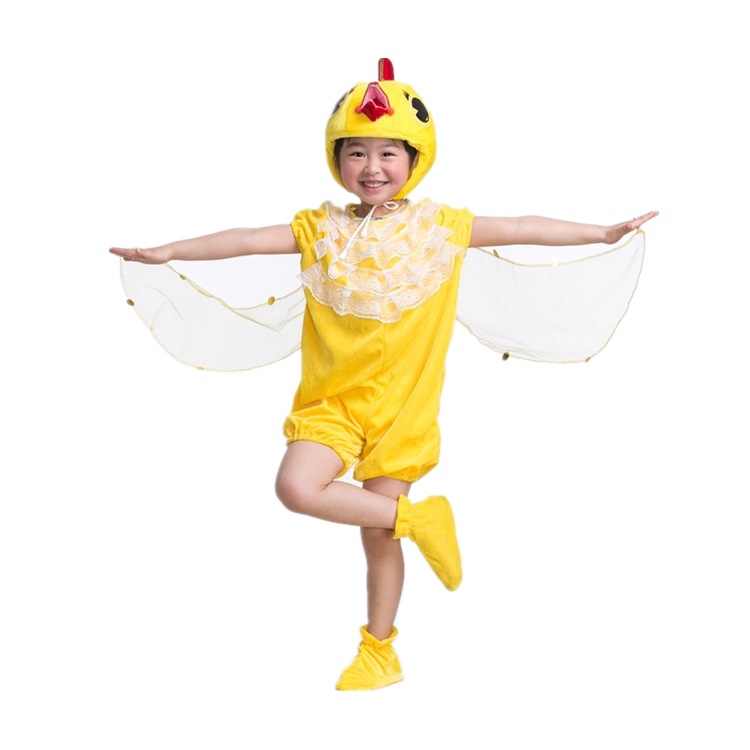 小鸡表演服成人儿童动物演出服 儿童动物舞台小鸡也疯狂演出服装