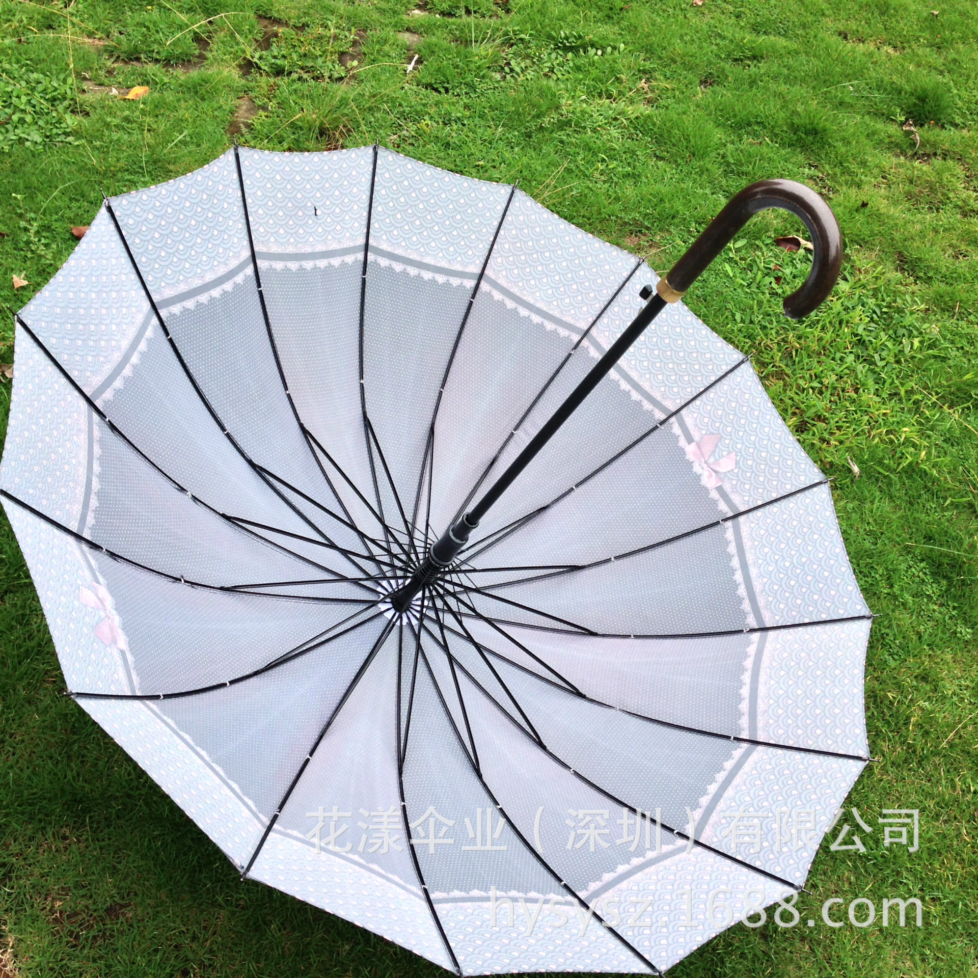碰击布防风16骨直杆伞防紫外线彩虹伞自动广告礼品伞外贸出口雨伞