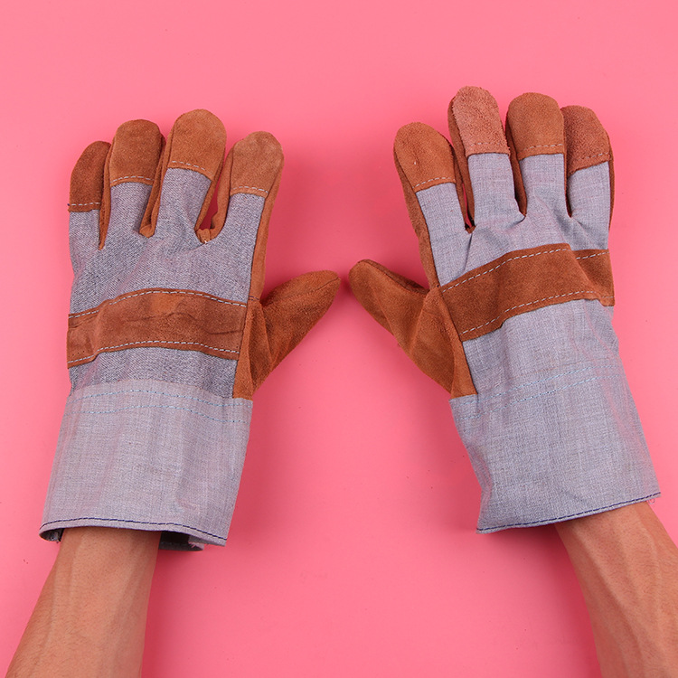 电焊手套 焊工专用 劳保 耐磨 护手 来样定做 两色 防护 厂家直销