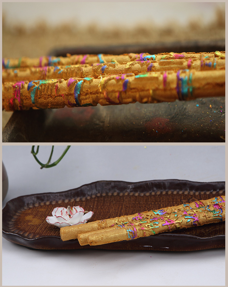 祭祀用品拜神棒香竹签香 佛教用品凸龙烫金字淡香味宗教寺庙棒.