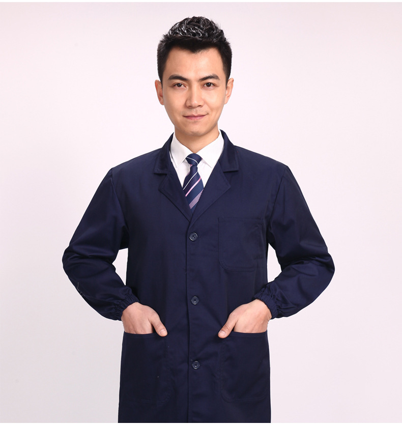 加厚含棉蓝大褂男女款 劳保工作服大褂子 仓库搬运服男女蓝大褂