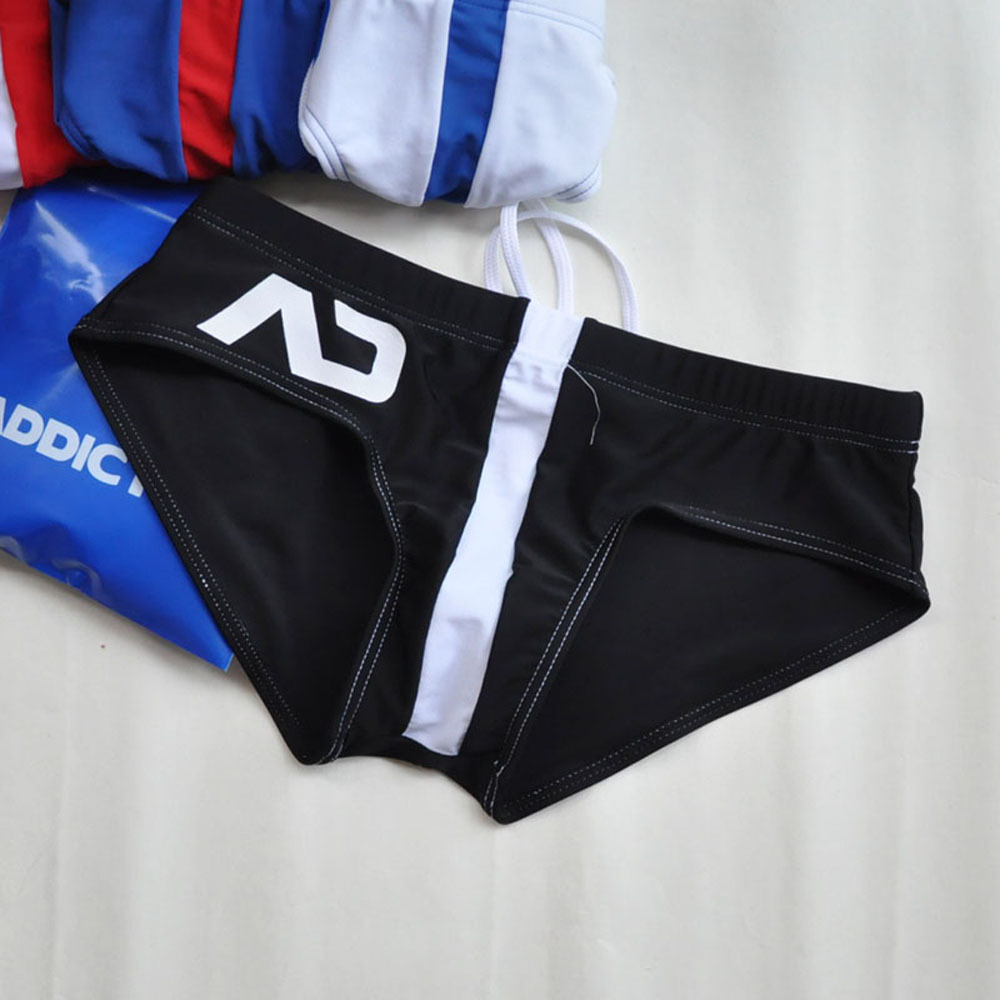 addicted男士三角泳裤add潮男性感紧身游泳裤外贸内抽绳男士泳衣