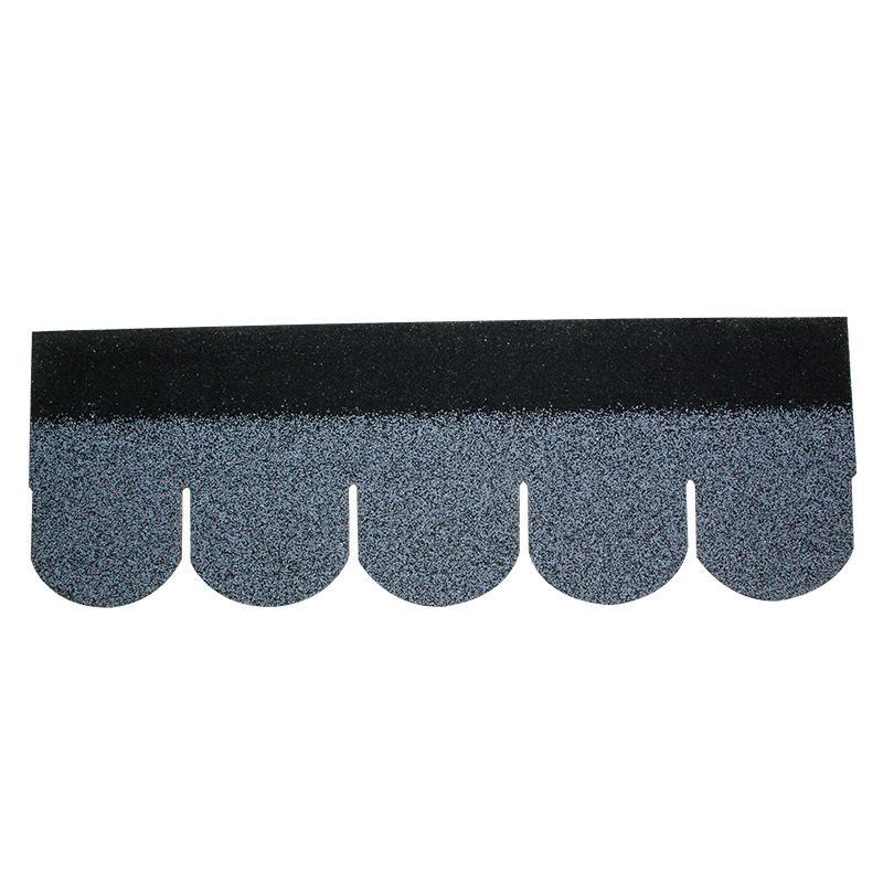 圆角型玻纤胎彩色沥青瓦 别墅用装饰性新型防水瓦片厂家直销