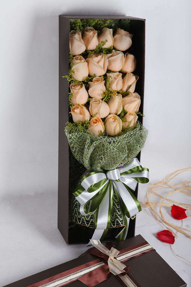 鲜花盒 鲜花盒子长方形礼品盒 情人节鲜花盒定做鲜花精品纸盒