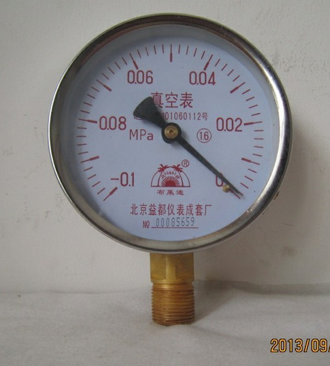 普通压力表真空抽真空负压表特价批发y100z17612209973厂家