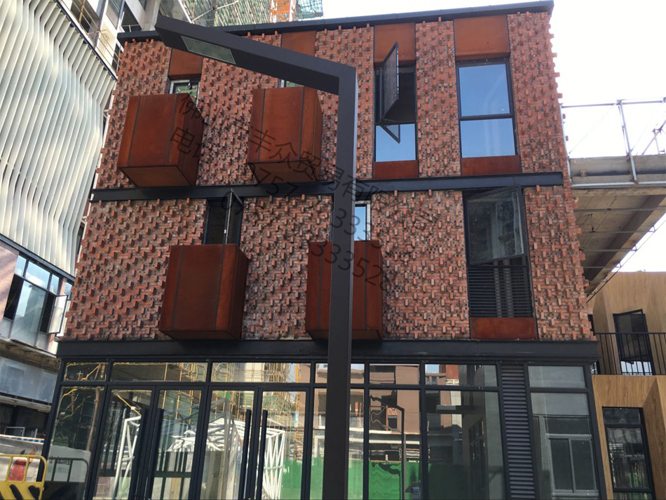 丰众耐候钢板 锈耐候钢幕墙案例耐候钢加工