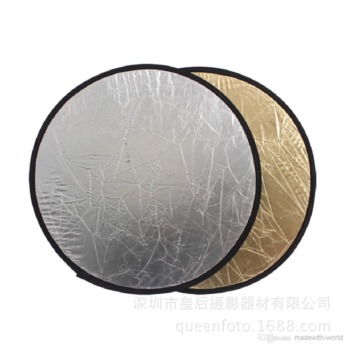 60cm二合一金银折叠反光板摄影器材便携档光板摄影棚补光不掉粉
