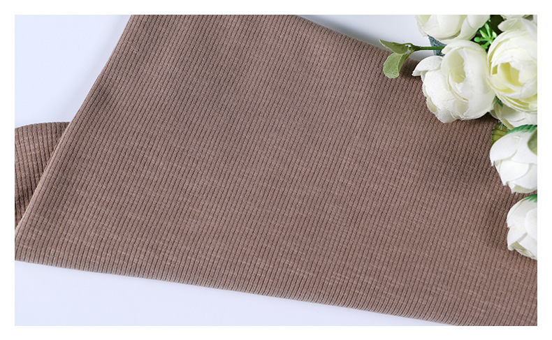 新开2*1罗纹竹节双面针织面料 麻棉竹节