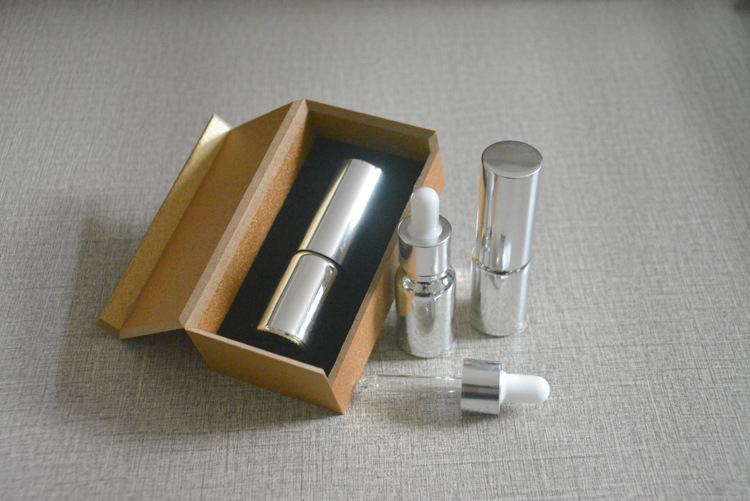 **小银瓶精油瓶子10ml胶头滴管喷头盖瓶分装瓶调配瓶 空.