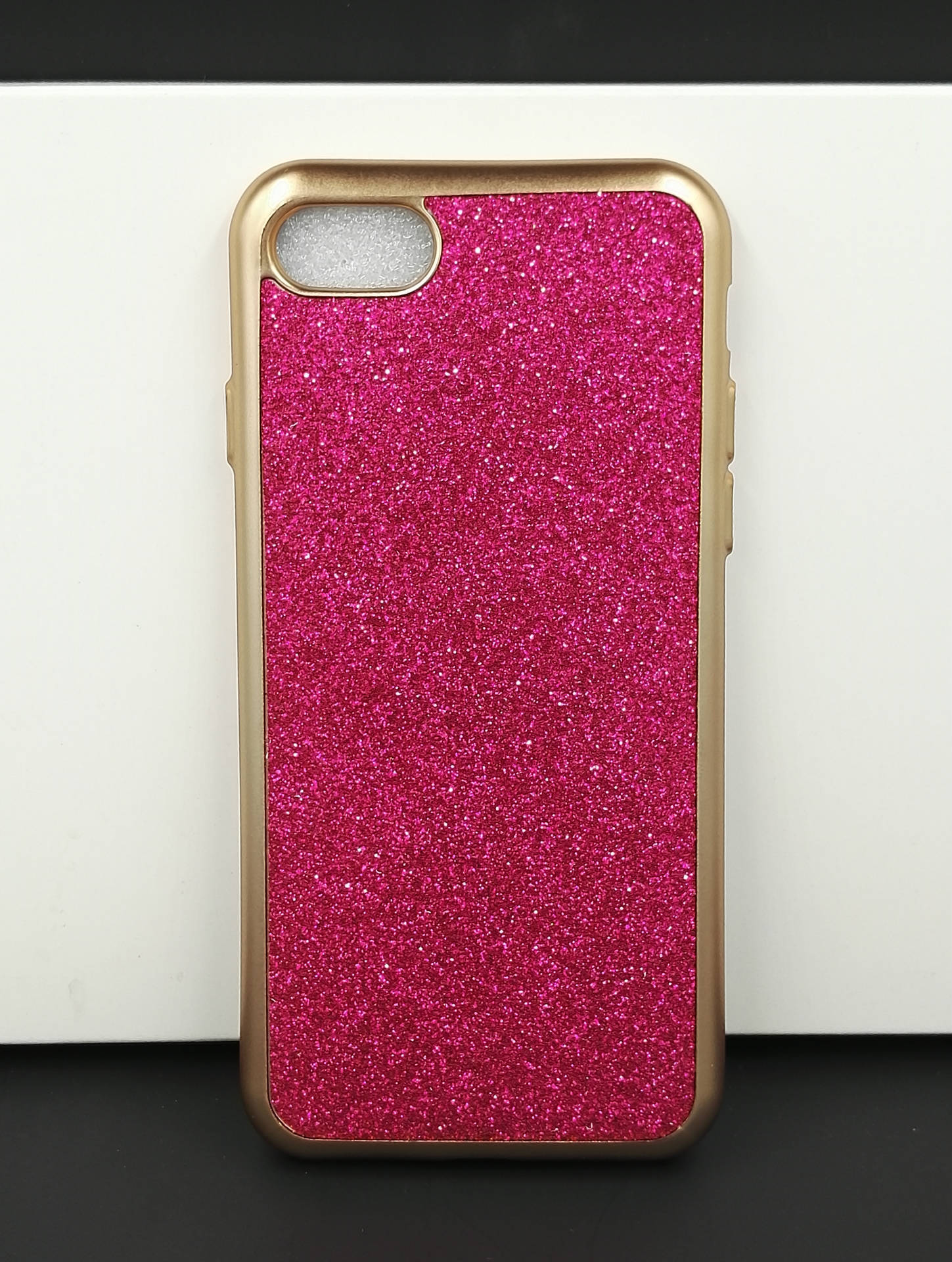 iphone7爆款凹槽贴皮tpu电镀无合模线磨砂手机壳 纯色闪粉系列