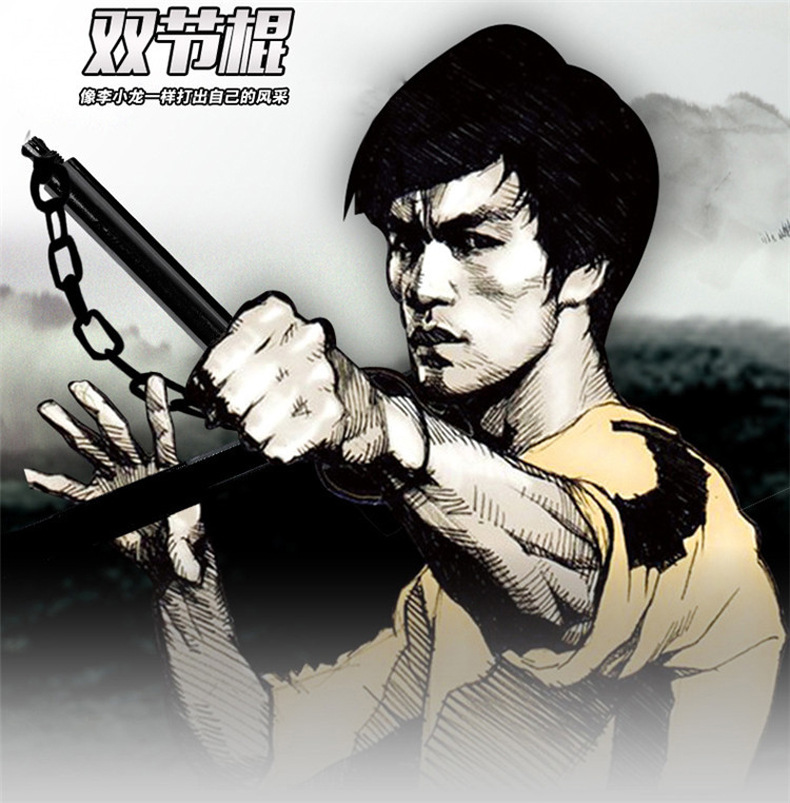 正品全钢防滑伸缩不锈钢二合一双截棍防身车载武术表演实战双节棍