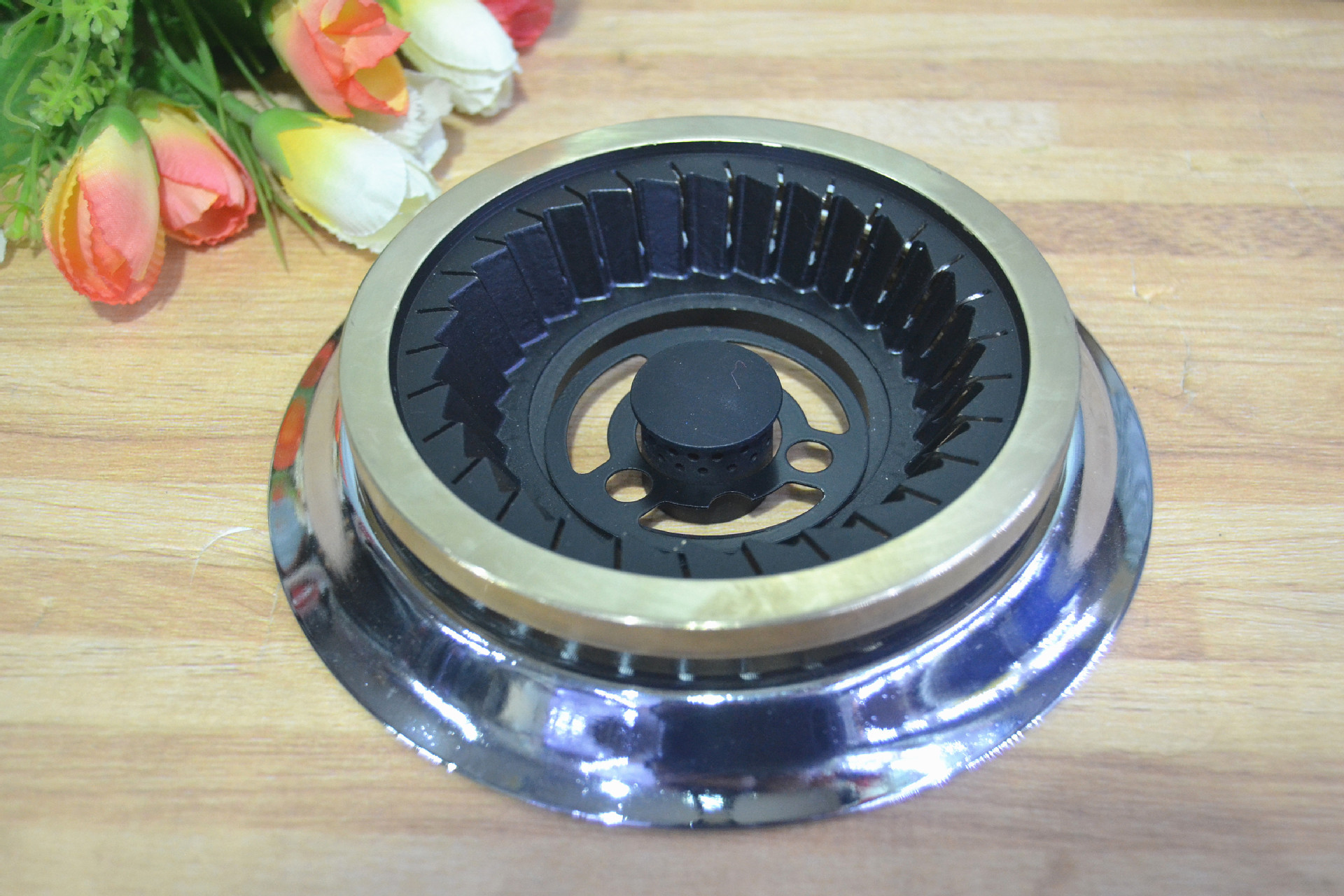 燃气灶分火器 铜头火盖 家用节能高档铜盖 三环节能火盖100#高脚