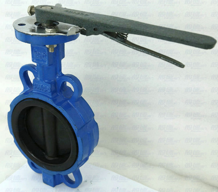 衬胶蝶阀 铸铁手动蝶阀 国标手柄碟阀 包橡胶对夹式蝶阀dn100