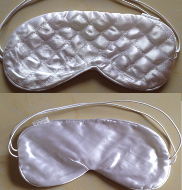 色丁布加厚柔软方格橡皮筋松紧带纯白色遮光眼罩