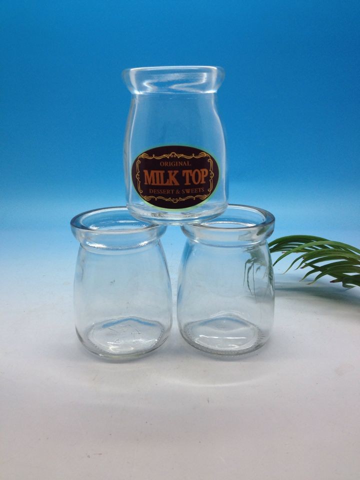 批发定做奶酪布丁瓶 丝口布丁瓶 250毫升密封马口铁盖.