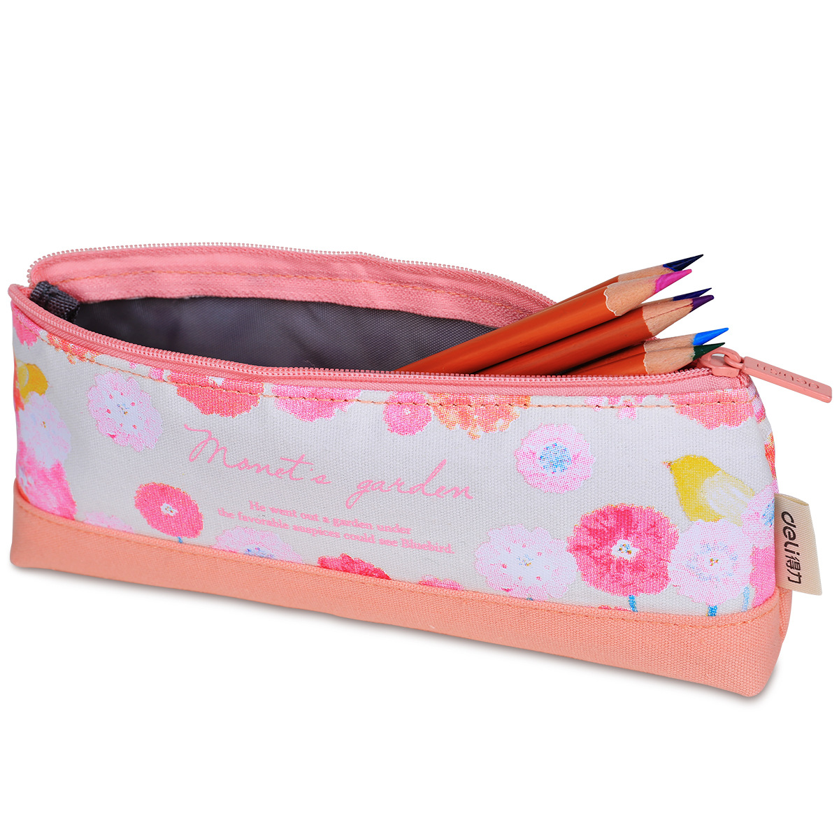 得力笔袋 66660多功能大容量学生文具袋 帆布笔盒可爱创意