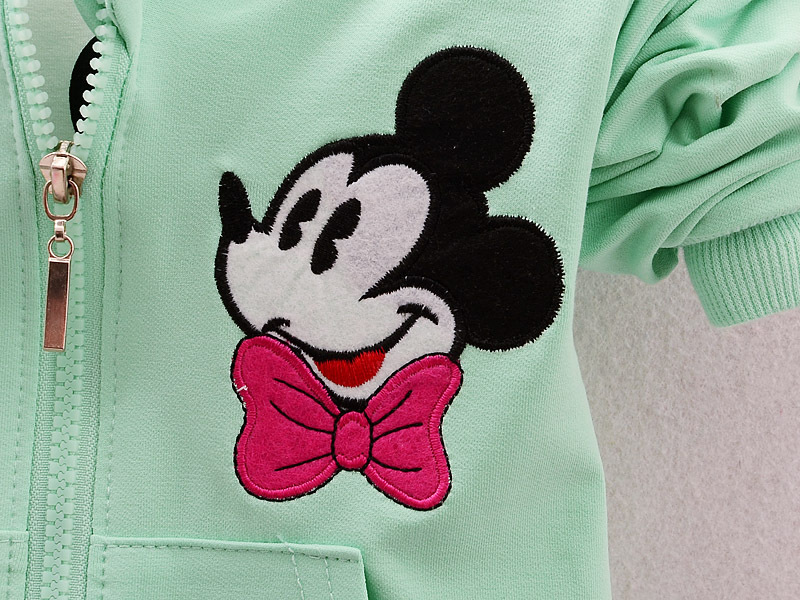 2017女童春装全棉童装套装代发女宝宝卡通米奇长袖运动3件套批发