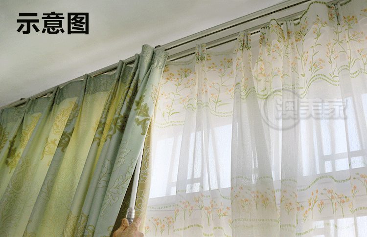 厂家供应窗帘手拉杆 铝合金拉杆 实心透明亚克力拉棒 手动拉帘杆