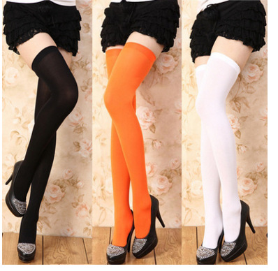 Jk Japanese Knee Socks Women's Korean-Style Mid-Length Thigh High Socks Non-Slip Half Velvet White Silk Stockings College Style