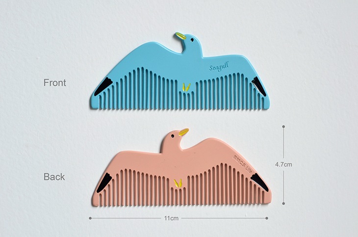 八门虫社 海鸥合金梳子 便携随身 旅游 创意礼品 za.