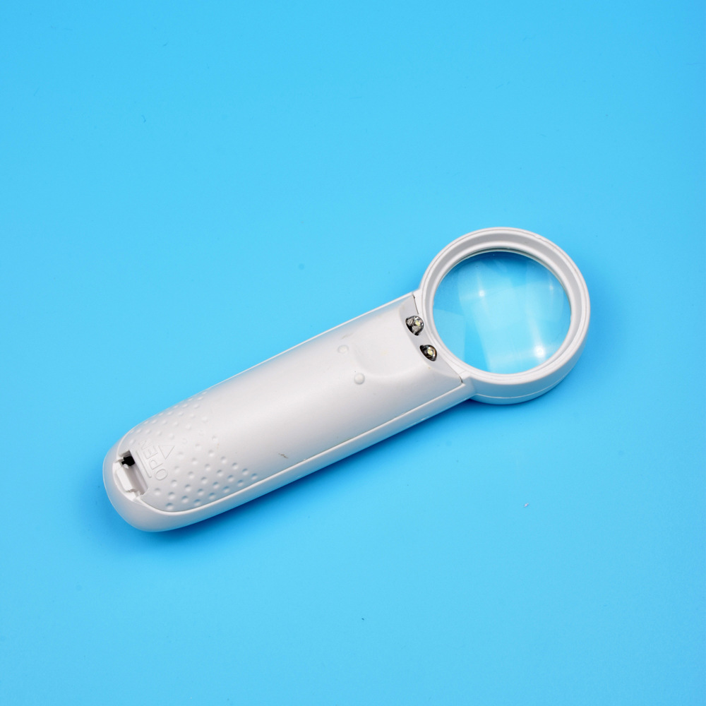 高清手持式放大镜阅读15倍带led灯 老人阅读看小字电子维修放大镜