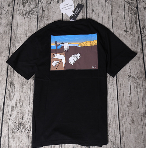 贱猫 欧美潮牌记忆的永恒贱猫短袖t恤 男女情侣款半袖 挂钟款