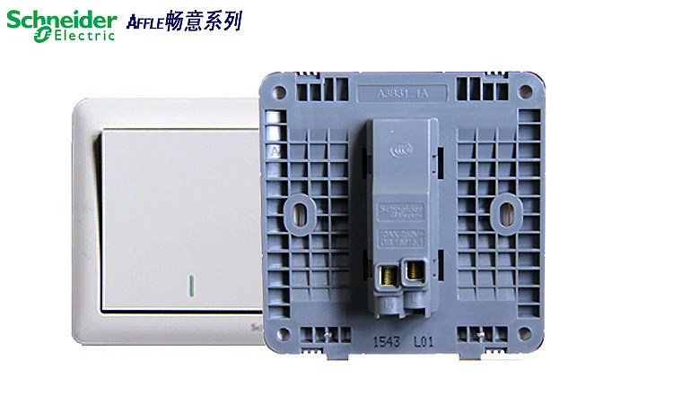 施耐德开关插座畅意a3b311a一位跷板式单控开关