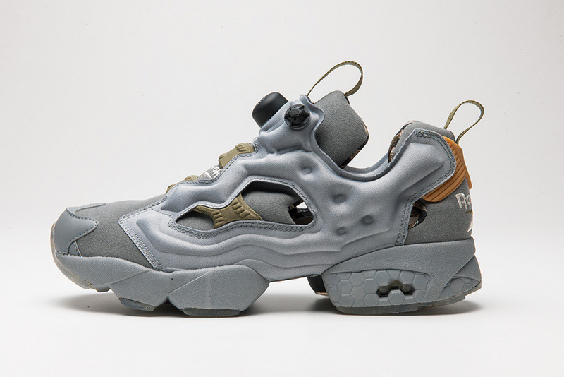 诚招代理reebok pump fury og 锐步真碳真标充气鞋情侣鞋虎纹灰色