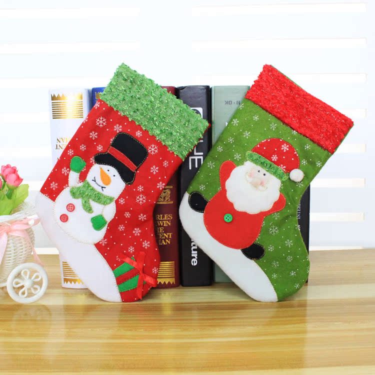 中号老人雪人圣诞袜6