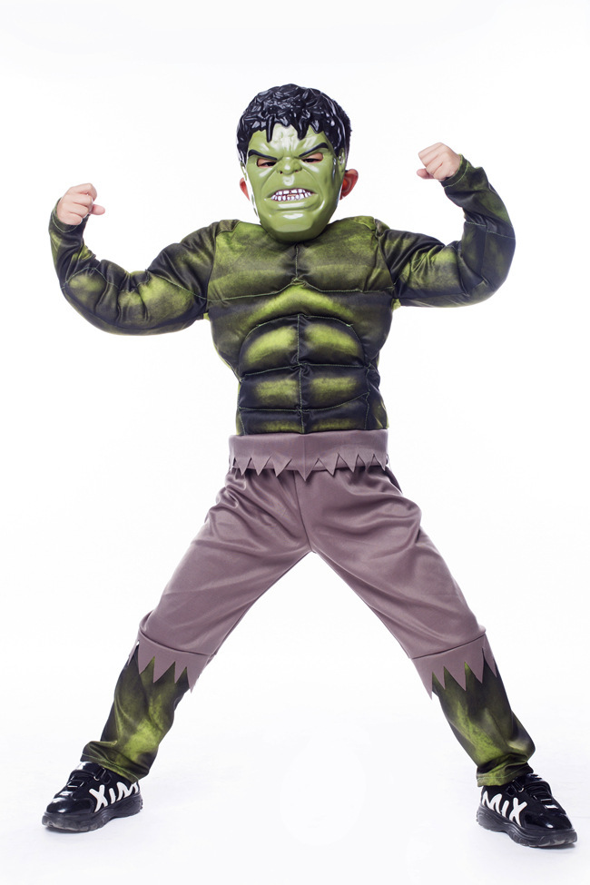 万圣节儿童服装儿童绿巨人服装儿童绿巨人衣服儿童复仇者联盟衣服